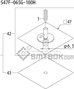 FUJI QP 242E 10 QP 242E(10JE) Nozzle Part NoABHPN8850 Rating I S47F 065G 100H side a