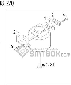 FUJI QP 341E MM 04 NozzlePart No.ADBPN8114Rating 018 270 
