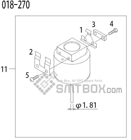 Fuji Qp 341E Mm 04 Nozzle Part NO.ADBPN8124 Rating 018 270 Side A