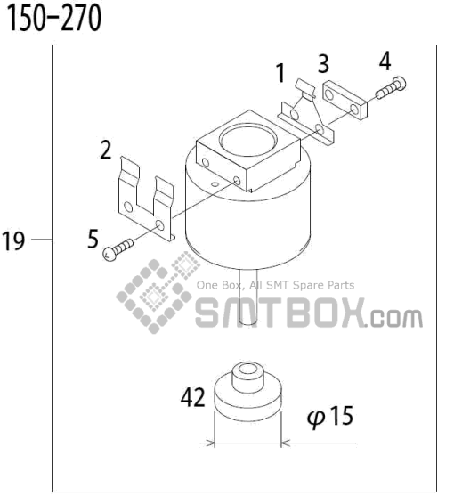 Fuji Qp 341E Mm 04 Nozzle Part NO.ADBPN8174 Rating 150 270 Side A