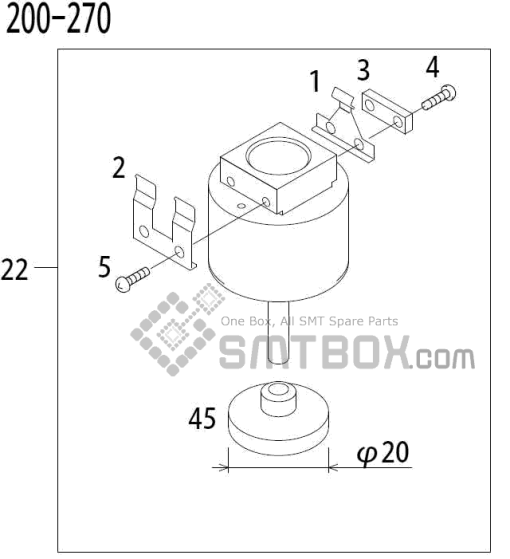 Fuji Qp 341E Mm 04 Nozzle Part NO.ADBPN8184 Rating 200 270 Side A