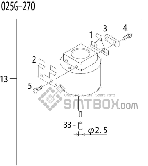 Fuji Qp 341E Mm 04 Nozzle Part NO.ADBPN8194 Rating 025G 270 Side A