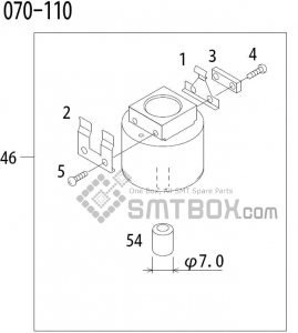 FUJI QP 341E MM 04 Nozzle Part No.ADBPN8314 Rating 070 110 side a