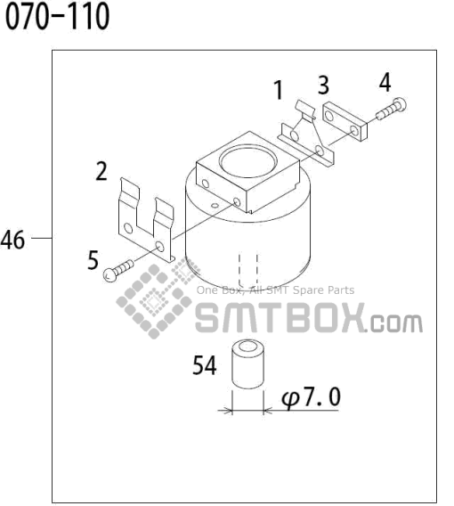 Fuji Qp 341E Mm 04 Nozzle Part NO.ADBPN8314 Rating 070 110 Side A