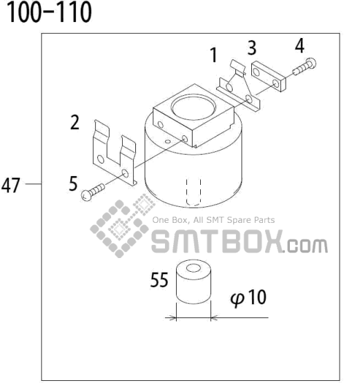 Fuji Qp 341E Mm 04 Nozzle Part NO.ADBPN8324 Rating 100 110 Side A
