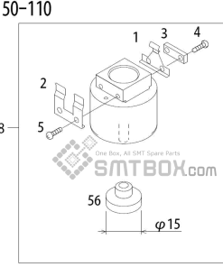 FUJI QP 341E MM 04 Nozzle Part No.ADBPN8334 Rating 150 110 side a