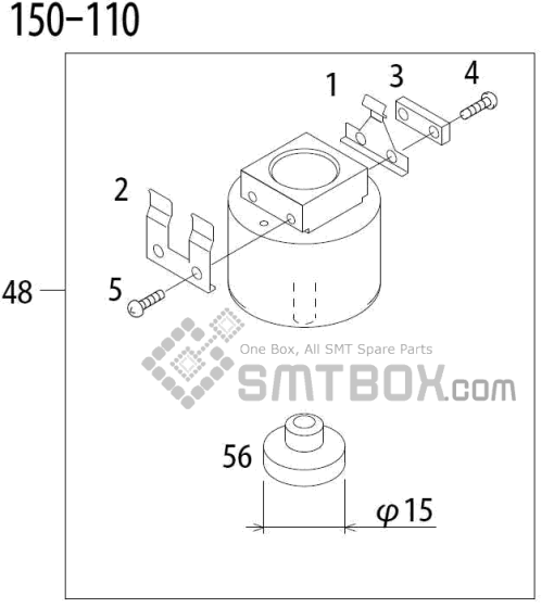 Fuji Qp 341E Mm 04 Nozzle Part NO.ADBPN8334 Rating 150 110 Side A