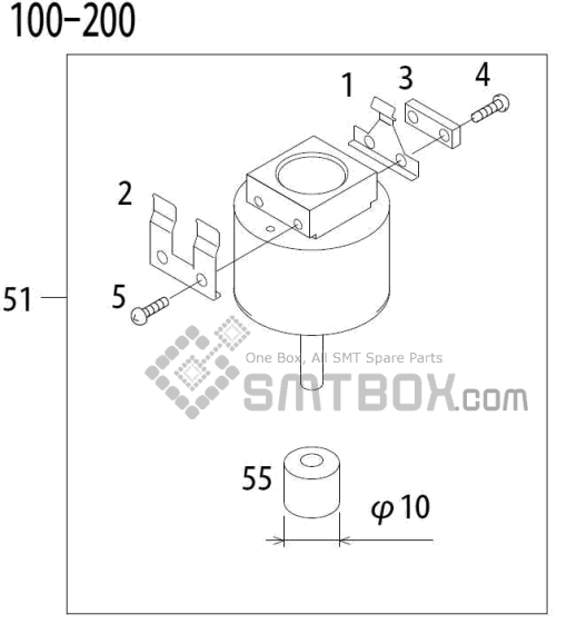 Fuji Qp 341E Mm 04 Nozzle Part NO.ADBPN8424 Rating 100 200 Side A