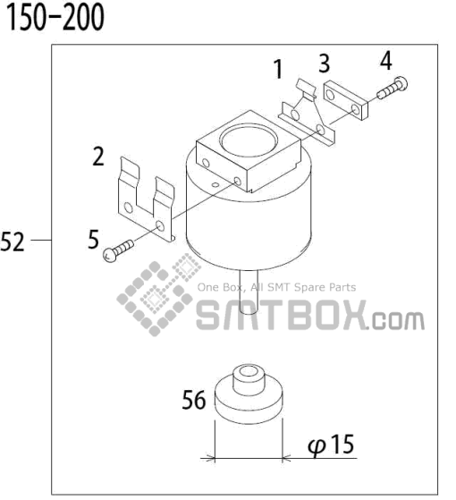 Fuji Qp 341E Mm 04 Nozzle Part NO.ADBPN8434 Rating 150 200 Side A