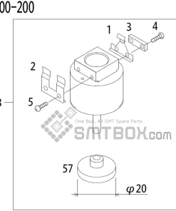 FUJI QP 341E MM 04 Nozzle Part No.ADBPN8444 Rating 200 200 side a