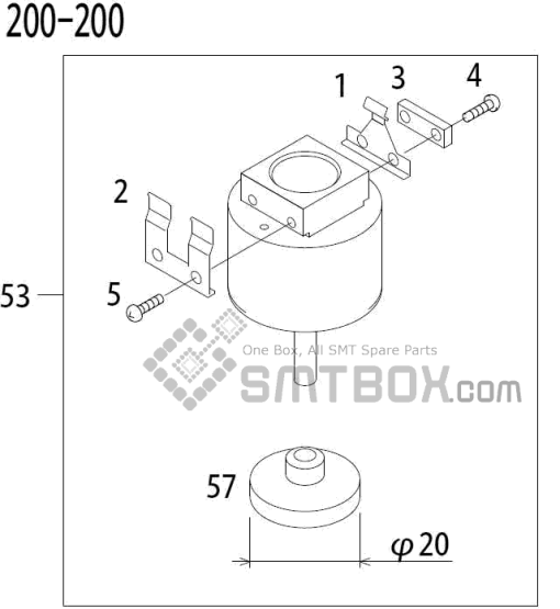 Fuji Qp 341E Mm 04 Nozzle Part NO.ADBPN8444 Rating 200 200 Side A