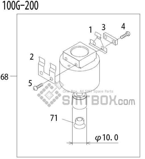 Fuji Qp 341E Mm 04 Nozzle Part NO.ADBPN8472 Rating 100G 200 Side A
