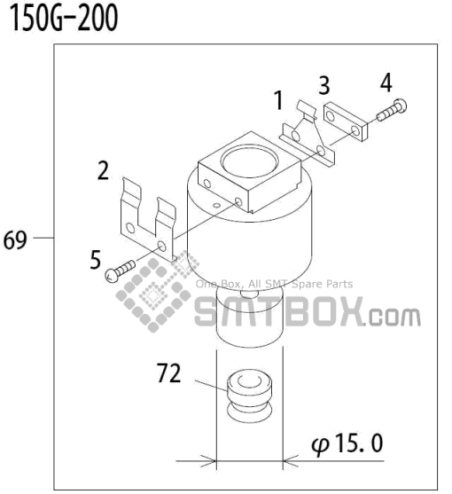 Fuji Qp 341E Mm 04 Nozzle Part NO.ADBPN8482 Rating 150G 200 Side A