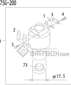 FUJI QP 341E MM 04 Nozzle Part No.ADBPN8492 Rating 175G 200 side a