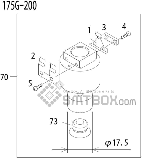Fuji Qp 341E Mm 04 Nozzle Part NO.ADBPN8492 Rating 175G 200 Side A