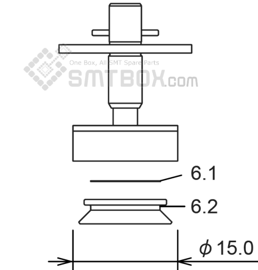 Fuji Nxt H04 Smd Smt Nozzle AA07M07 R19 150G 155 Side A