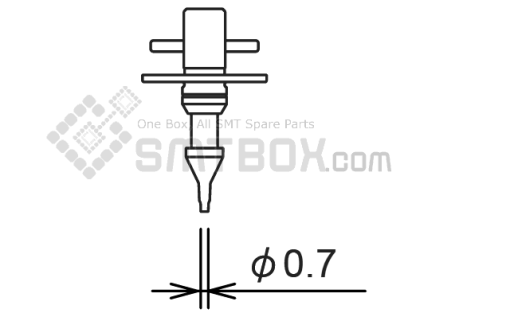 Fuji Nxt H08 H12 Smd Smt Nozzle AA05703 R07 007 070 Side A