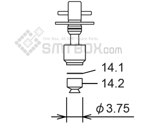 Fuji Nxt H08 H12 Smd Smt Nozzle AA18C02 R07 037G 070 Side A
