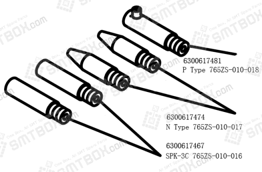 Hitachi Sanyo Tcm X100 Nozzle 6300617467 Spk 3C 6300617474 N Type 6300617481 P Type Side A