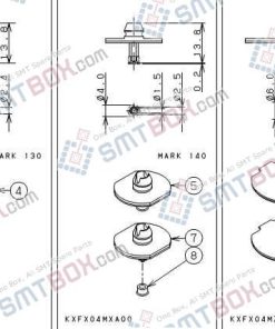 PANASONIC CM201 CM202 nozzle Part No.KXFX04MVA00 KXFX04MXA00 KXFX04MZA00 side a
