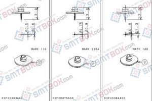 PANASONIC CM212 CM400 CM401 CM402 CM602 nozzle Part No.KXFX0383A00 KXFX037NA00 KXFX0384A00 side a