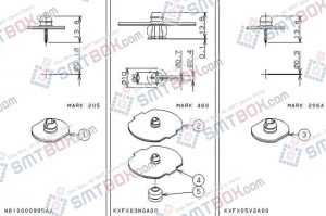 PANASONIC CM212 CM400 CM401 CM402 CM602 nozzle Part No.N610000995AA KXFX03NGA00 KXFX05V2A00 side a