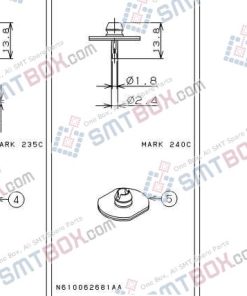PANASONIC CM212 CM400 CM401 CM402 CM602 nozzle Part No.N610043814AB N610062681AB side a