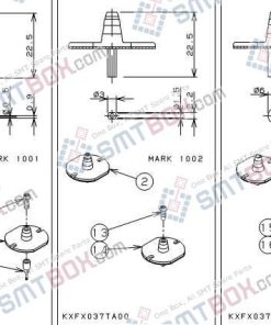 PANASONIC CM212 CM400 CM401 CM402 CM602 DT400 DT401 nozzle Part No.KXFX037SA00 KXFX037TA00 KXFX037UA00 side a