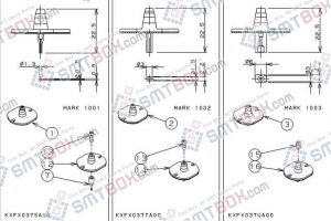 PANASONIC CM212 CM400 CM401 CM402 CM602 DT400 DT401 nozzle Part No.KXFX037SA00 KXFX037TA00 KXFX037UA00 side a
