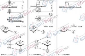 PANASONIC CM212 CM400 CM401 CM402 CM602 DT400 DT401 nozzle Part No.KXFX037VA00 KXFX037WA00 KXFX037XA00 side a