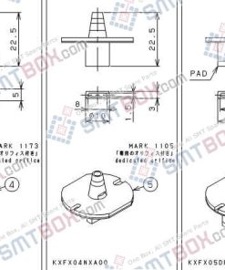 PANASONIC CM212 CM400 CM401 CM402 CM602 DT400 DT401 nozzle Part No.KXFX04T0A00 KXFX04NXA00 KXFX05DRA00 side a