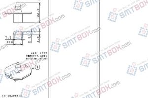 PANASONIC CM212 CM400 CM401 CM402 CM602 DT400 DT401 nozzle Part No.KXFX04WNA00 side a