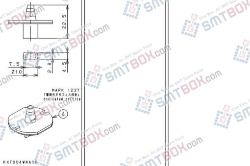 Panasonic CM212 CM400 CM401 CM402 CM602 DT400 DT401 Nozzle Part NO.KXFX04WNA00 Side A