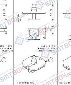 PANASONIC CM212 CM400 CM401 CM402 CM602 DT400 DT401 nozzle Part No.KXFX056AA00 KXFX04QUA00 KXFX04RJA00 side a