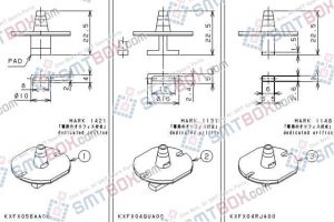 PANASONIC CM212 CM400 CM401 CM402 CM602 DT400 DT401 nozzle Part No.KXFX056AA00 KXFX04QUA00 KXFX04RJA00 side a