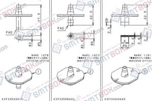 PANASONIC CM212 CM400 CM401 CM402 CM602 DT400 DT401 nozzle Part No.KXFX05ASA00 KXFX0556A00 KXFX04U4A00 side a