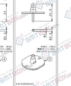 PANASONIC CM212 CM400 CM401 CM402 CM602 DT400 DT401 nozzle Part No.KXFX05L9A00 KXFX05KRA00 side a