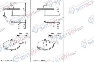 PANASONIC CM212 CM400 CM401 CM402 CM602 DT400 DT401 nozzle Part No.KXFX05L9A00 KXFX05KRA00 side a