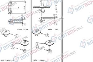 PANASONIC CM301 nozzle Part No.KXFW1AUAA00 KXFW1AVAA00 side a