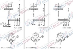 PANASONIC CM602 L nozzle Part No.N610017370AC N610030510AC N610017371AC side a