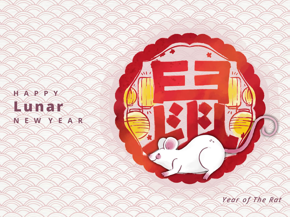 2020 Happy Lunar New Year The Year of The Rat