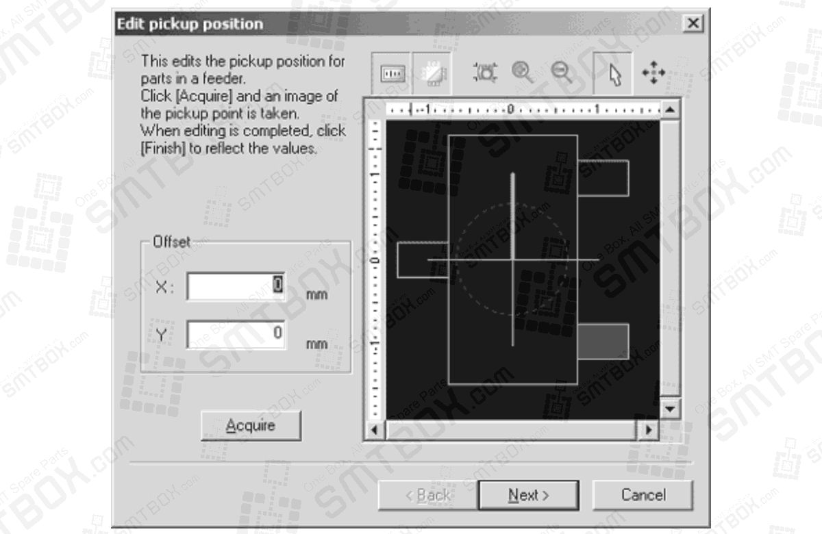 6.6.2 Testing Pickup Positions In A Feeder For 6.6 Testing Pickup Positions Nxt V3.20 And Higher Of 6. Editing Jobs On The Machine On FUJI NXT side c