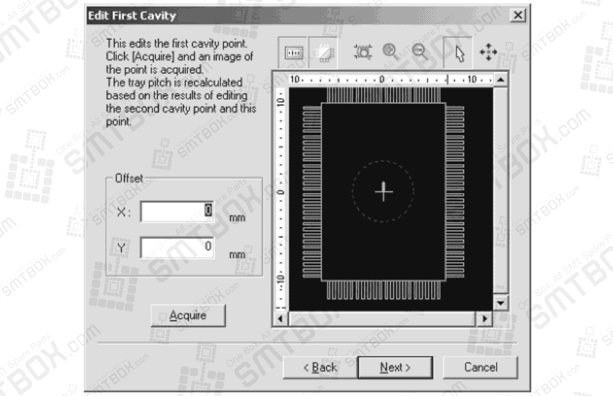 6.6.3 Testing Pickup Positions In A Tray For 6.6 Testing Pickup Positions (Nxt V3.20 And Higher) Of 6. Editing Jobs On The Machine On FUJI NXT side c