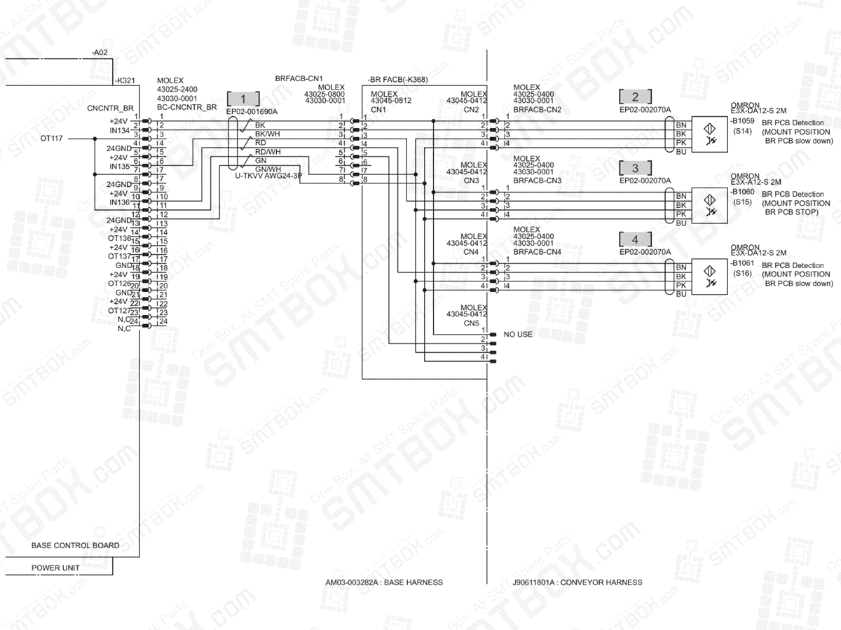 Base - Conveyor IF4 on Hanwha (Samsung Techwin) Excellent Modular Excen D M L SMT Placer