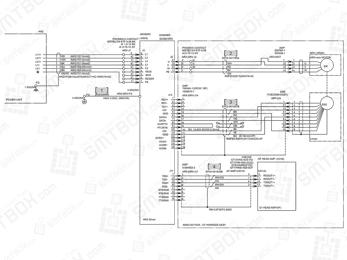 Base - ARX Axis on Hanwha (Samsung Techwin) Excellent Modular Excen Pro (D) (M) (L) SMT Placer