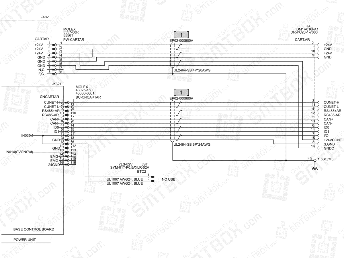 Base - AR Cart Unit on Hanwha (Samsung Techwin) Excellent Modular Excen Pro (D) (M) (L) SMT Placer