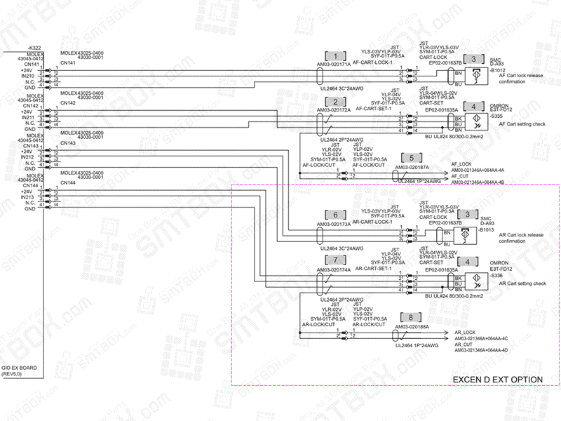 Base - Ast Cart Sensor on Hanwha (Samsung Techwin) Excellent Modular Excen PRO (D) Extension SMT Placer