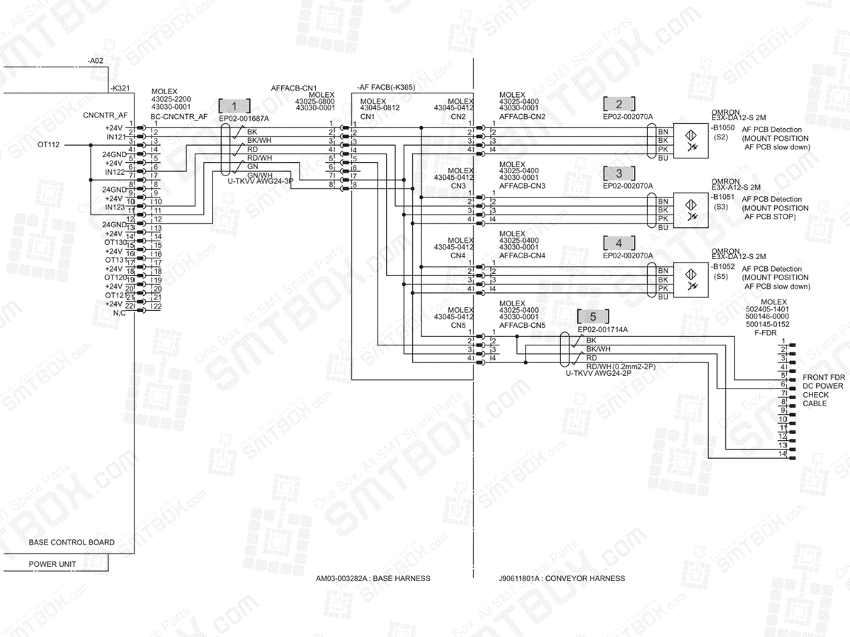 Base - Conveyor IF1 on Hanwha (Samsung Techwin) Excellent Modular Excen D M L SMT Placer