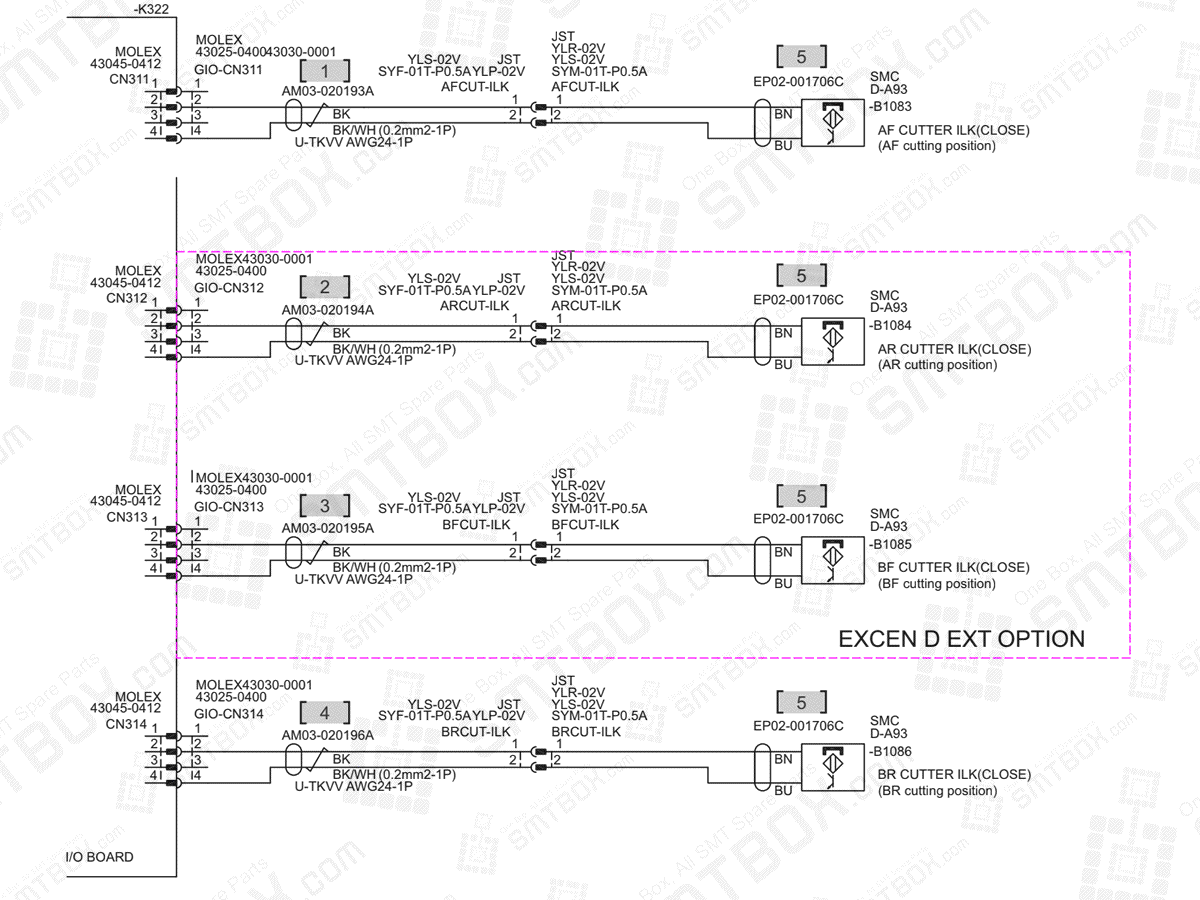 Base - Cutter Sensor on Hanwha (Samsung Techwin) Excellent Modular Excen PRO (D) Extension SMT Placer