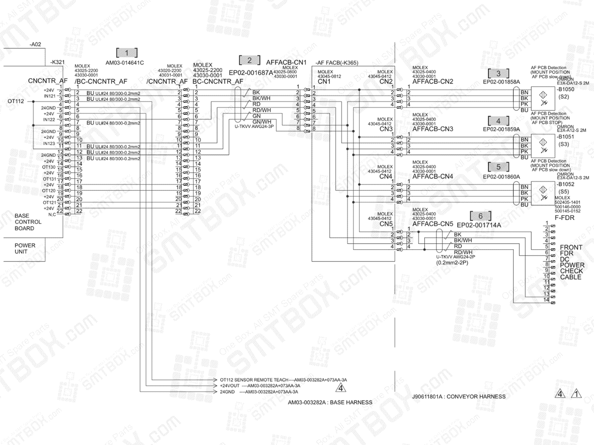 Base - Ext Conveyor Sensor on Hanwha (Samsung Techwin) Excellent Modular Excen D M L SMT Placer